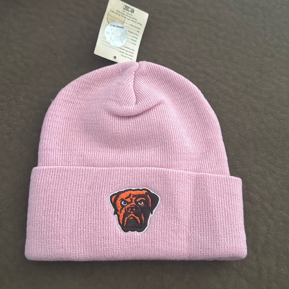 NFL Cleveland Browns NWT Pink CUFFED Beanie Knit Winter Hat Cap